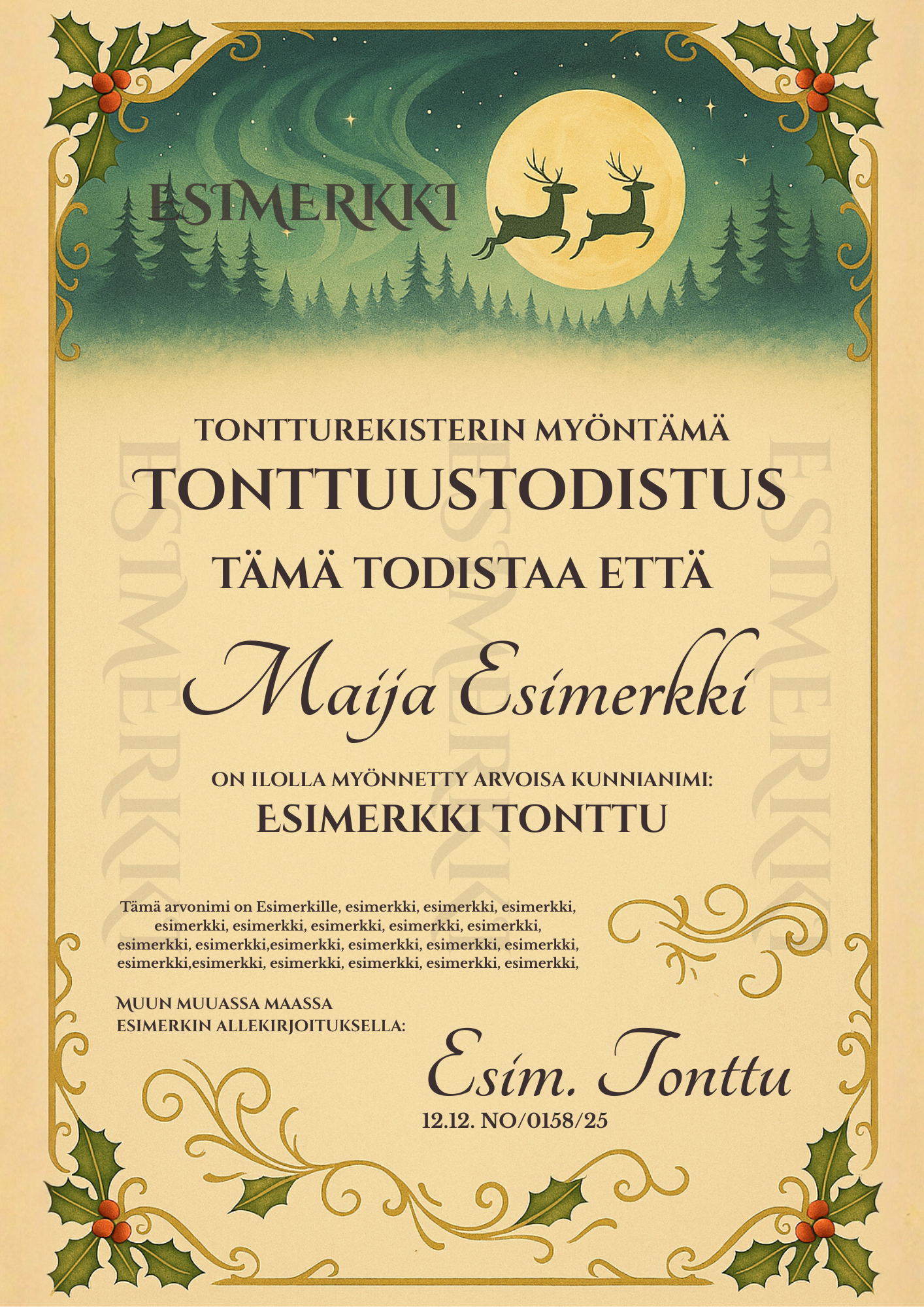 Tonttuustodistus 1kpl